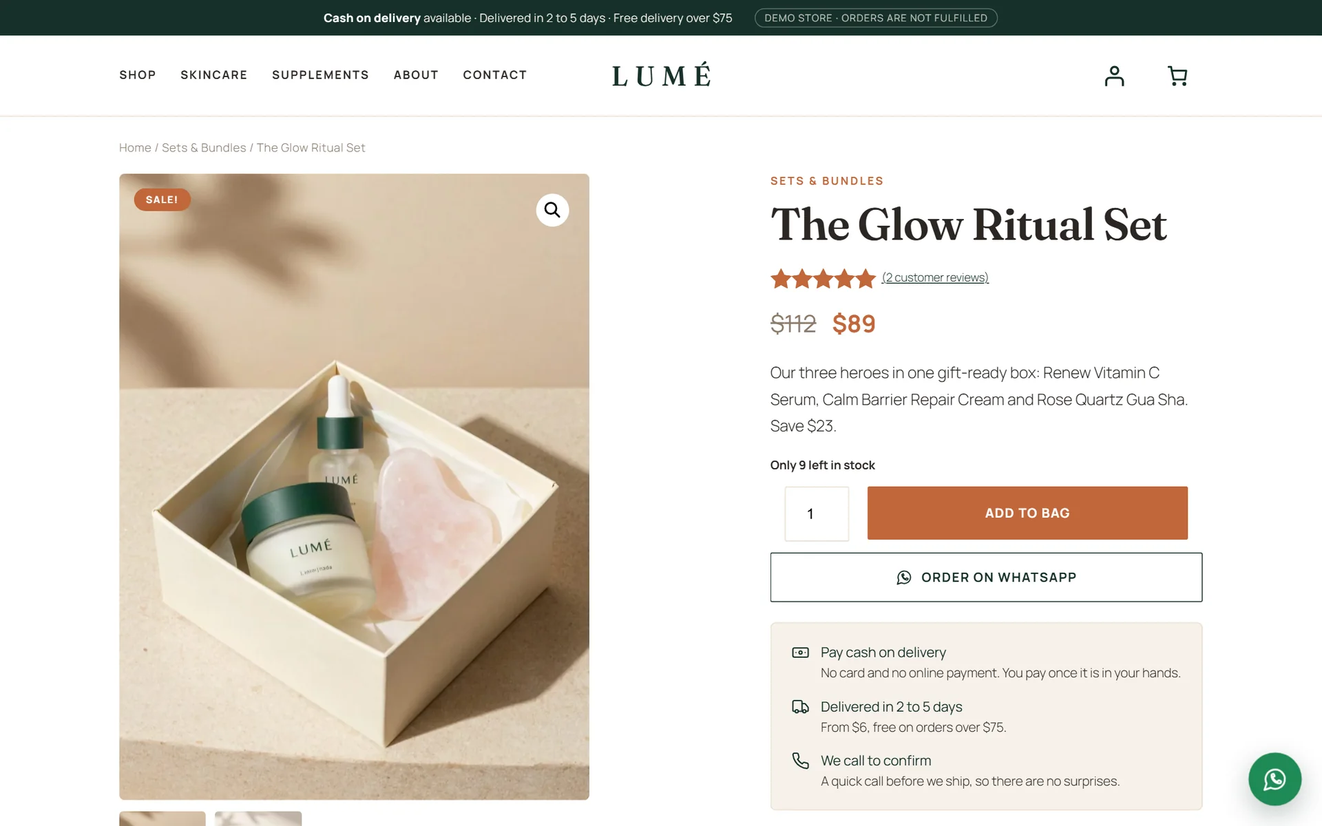 LUMÉ product page